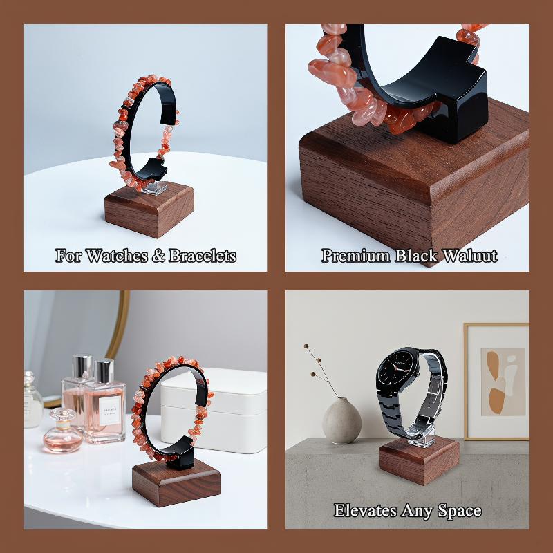 Jewelry And Watches Inc - Holz-Uhrenhalter in C-Form, Schmuck-Organizer, Präsentationsständer, 1