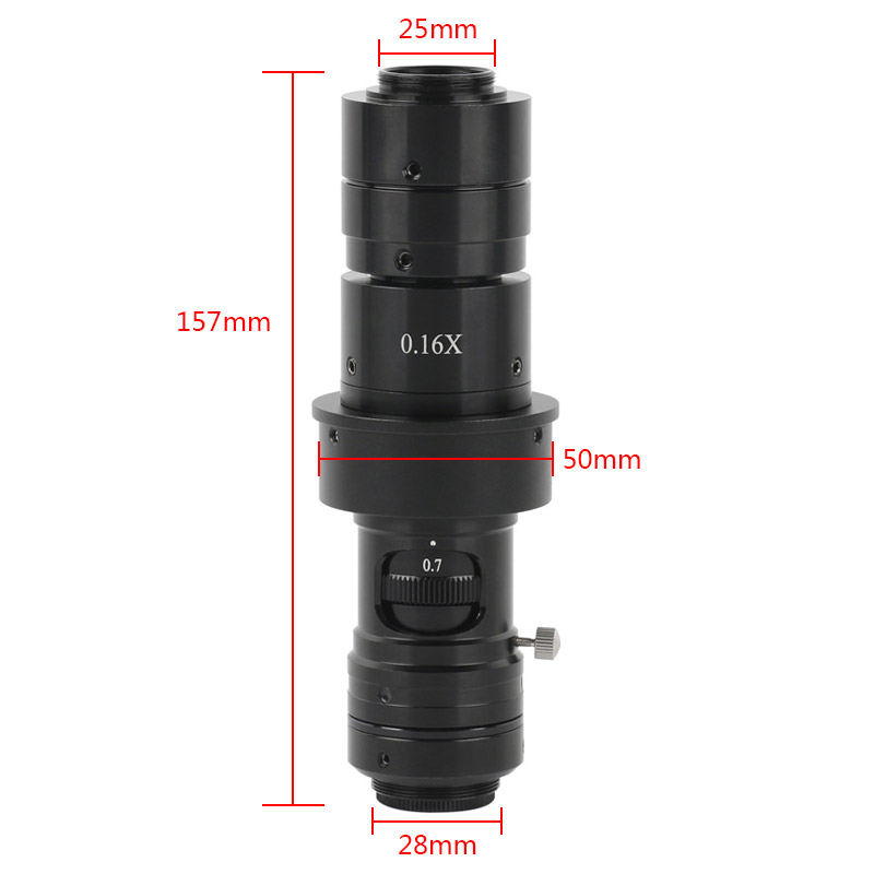 Jewelry And Watches Inc - 0,7X-4,5X Monokulares Videomikroskop 80X Optisches C-Mount-Objektiv