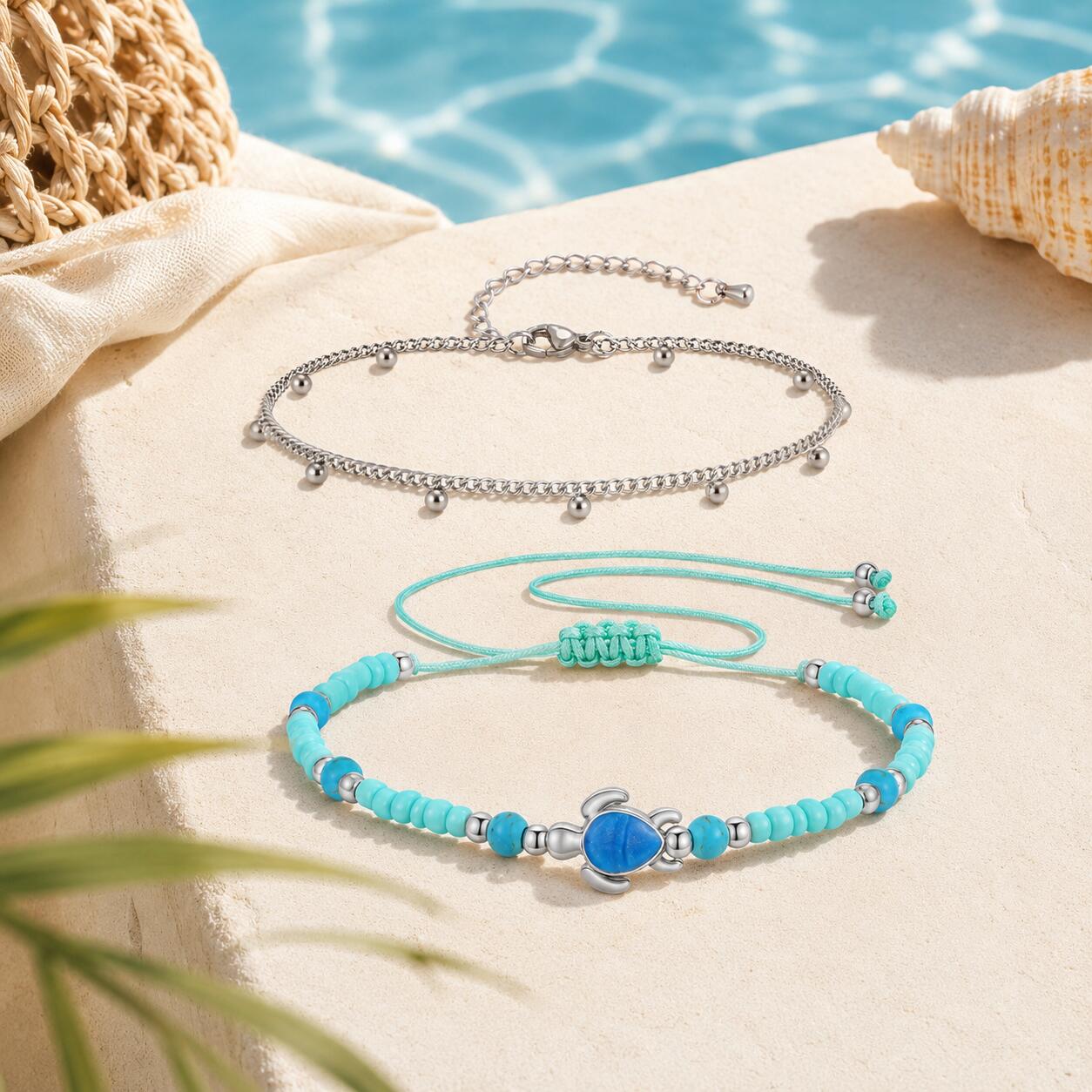 Fußkettchen-Set aus Edelstahl  – Jc Jewelry & Watches Photos Bewertung und Preis
